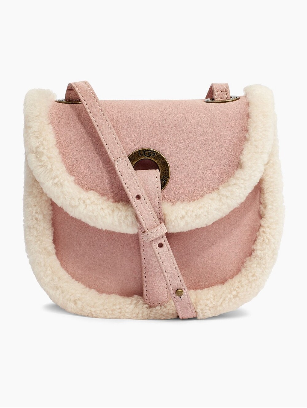 UGG Heritage Crossbody Suede Bag In LA Sunset